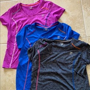 3 Fila Moisture Wick Tee Shirts